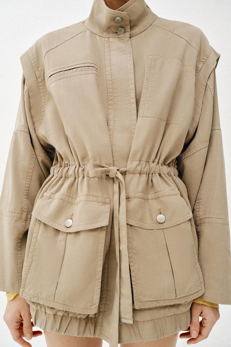 Long High-Collar Jacket