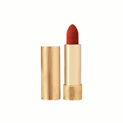 Rouge À Lèvres Mat Lipstick In Eadie Scarlet 502 from Gucci