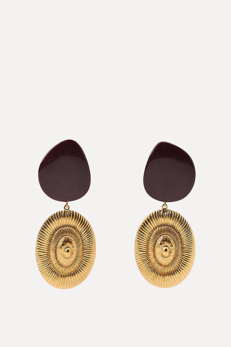 Stone & Shell Earrings  from Zara