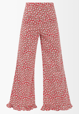 Floral-Print Flared Cotton Trousers from Batsheva