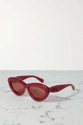 Inflated Cat-Eye Acetate Sunglasses from Loewe Eyewear