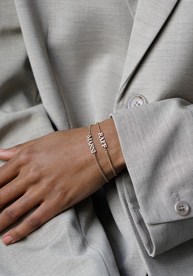 Solid Yellow Gold Personalised Name Bracelet