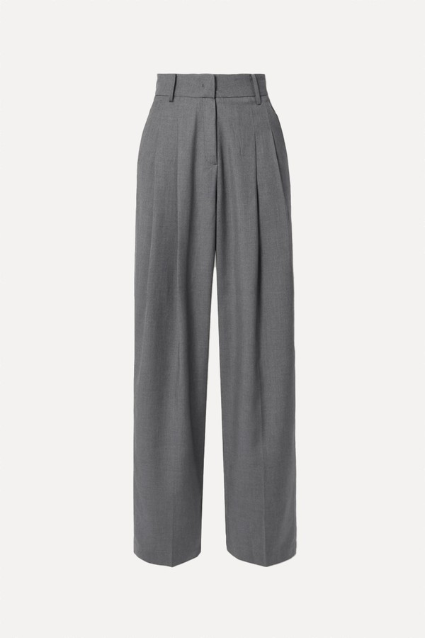 Gelso Pleated Tencel-Blend Straight-Leg Pants from The Frankie Shop
