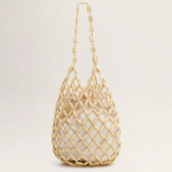 Beaded Wood Bag from Mango
