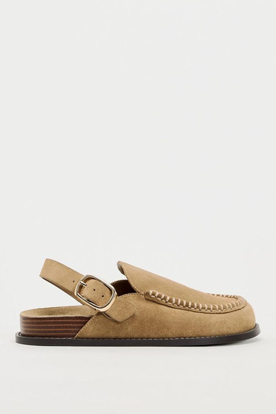 Flat Split Suede Clogs from Zara