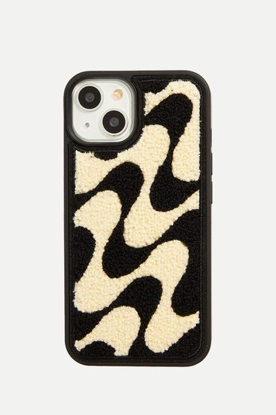 Monochrome Wave Tufted Iphone Case from SkinnyDip London