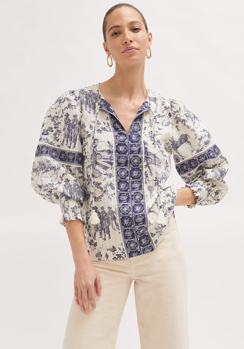 Toile De Jouy Top from Jigsaw