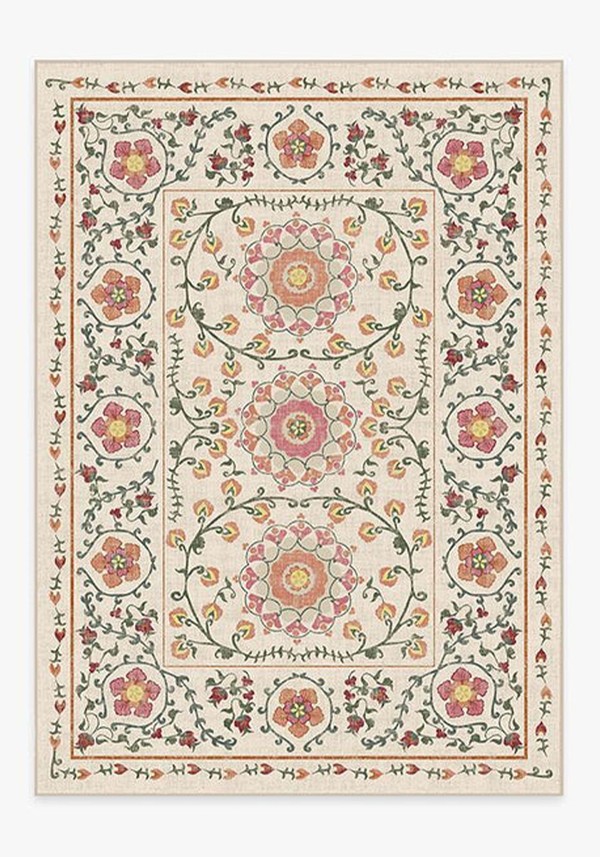 Suzani Coral Rug from Ruggable