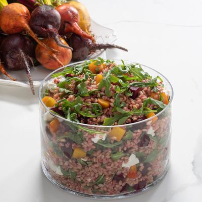 Farro With Roasted Red & Golden Beetroot Winter Salad
