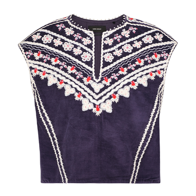 Camena Embroidered Velvet Top, £670 | Isabel Marant