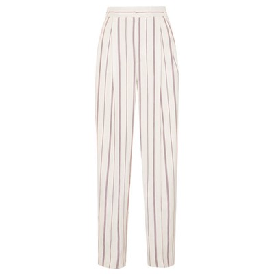 Linn Striped Crepe Tapered Pants from Joseph