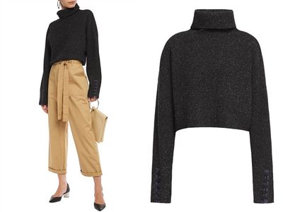 Folk Button-Detailed Wool-Blend Turtleneck Sweater from Philip LM