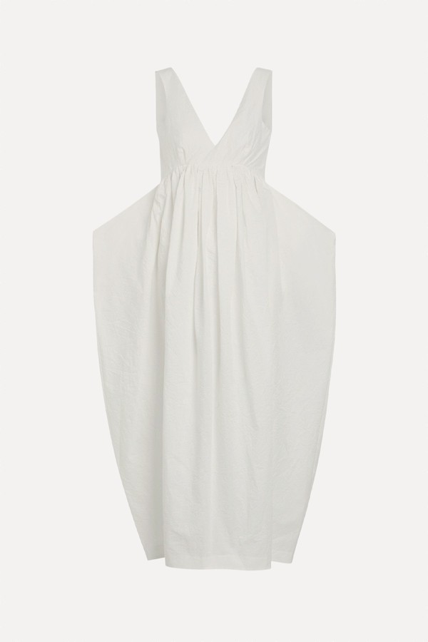 Sculpted Cotton-Blend Poplin Maxi Dress from ROHE