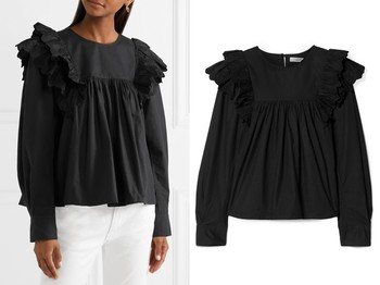 Matias Ruffled Cotton-Poplin Blouse from Isabel Marant Étoile