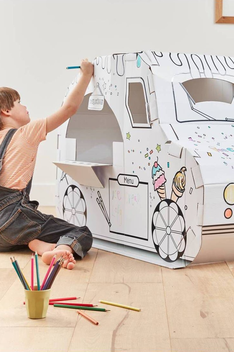 Colour-In Cardboard Ice Cream Van from Hobbycraft