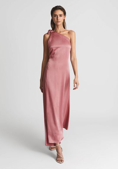 Delphine One Shoulder Asymmetric Maxi Dress