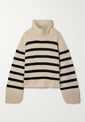 Marion Striped Cashmere Turtleneck Sweater from Khaite