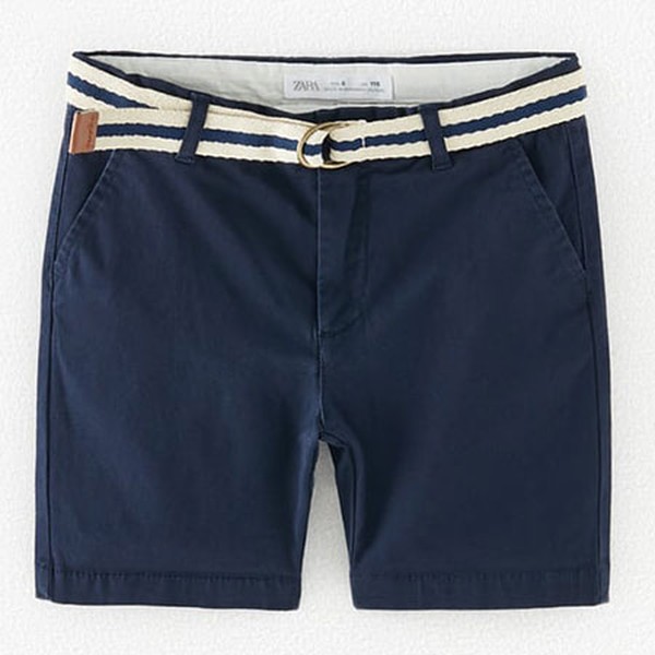 Chino Bermuda Shorts With Striped Belt from Zara