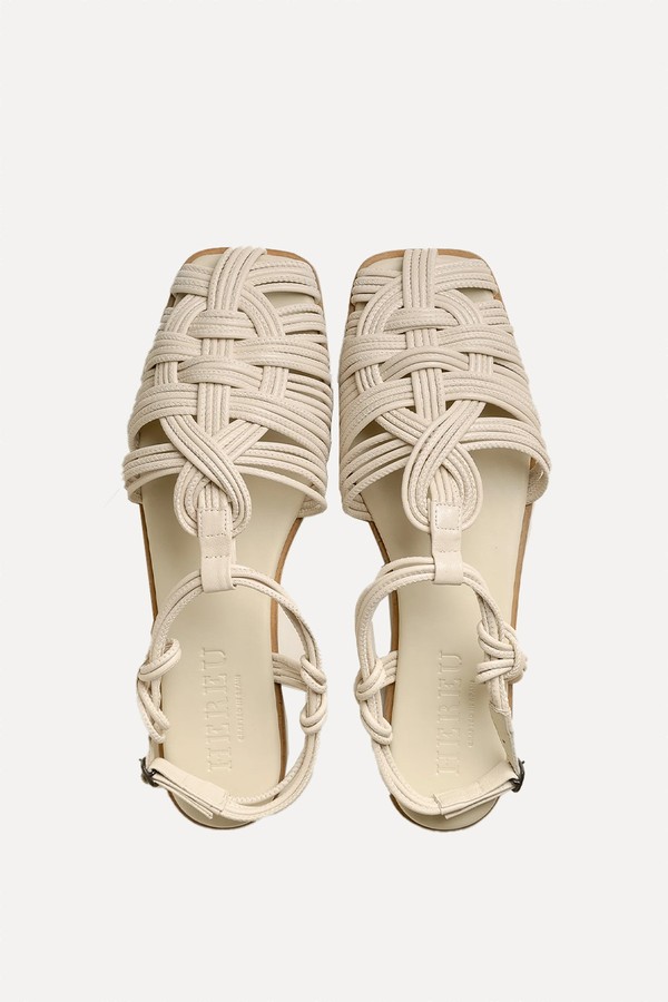 Mantella Supple Shiny Strappy Fisherman Sandals from HEREU