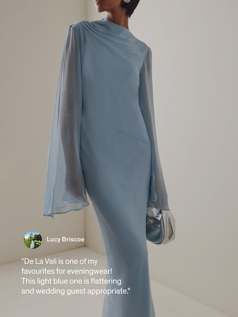 Olas Satin Maxi Dress from De La Vali