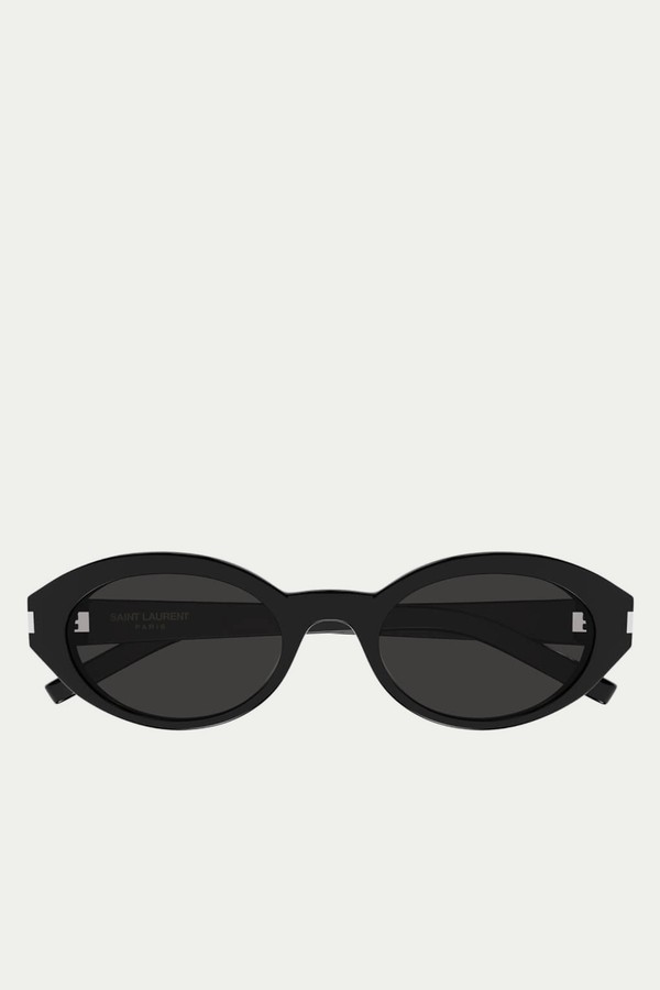 Feminine Oval Acetate Sunglasses from Saint Laurent
