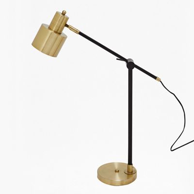 Brass And Matte Black Table Lamp