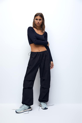 Loose-Fit Parachute Trousers from Pull & Bear