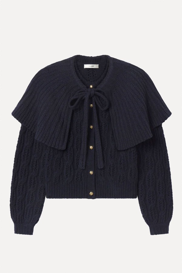 Caped Wool-Blend Cardigan from Frame