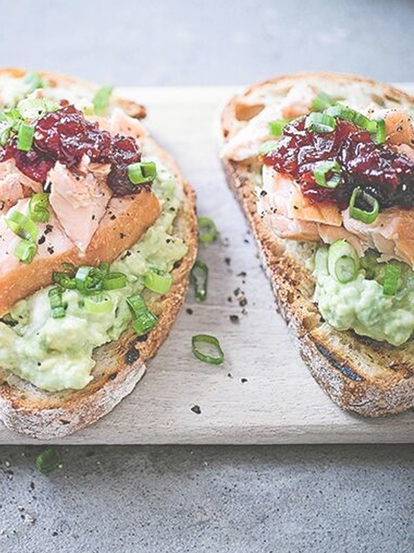 Hot Smoked Salmon on Toast with Avocado & Chilli Jam