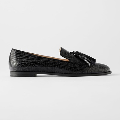 Animal Print Tassel Loafers from Zara