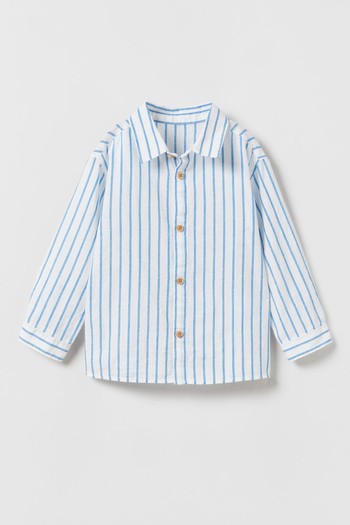 Striped Linen Blend Shirt