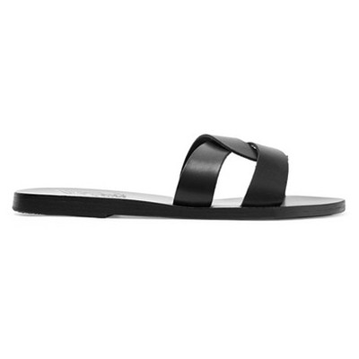 Desmos Cutout Leather Slides from Ancient Greek Sandals