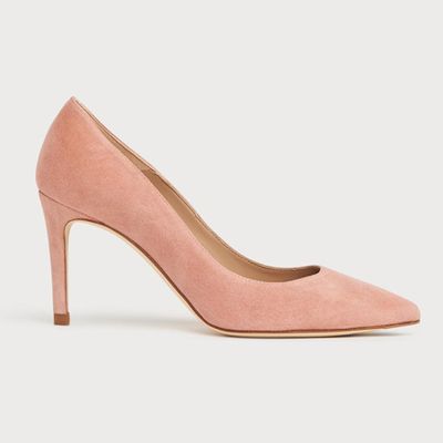 Floret Pink Suede Pointed Toe Courts