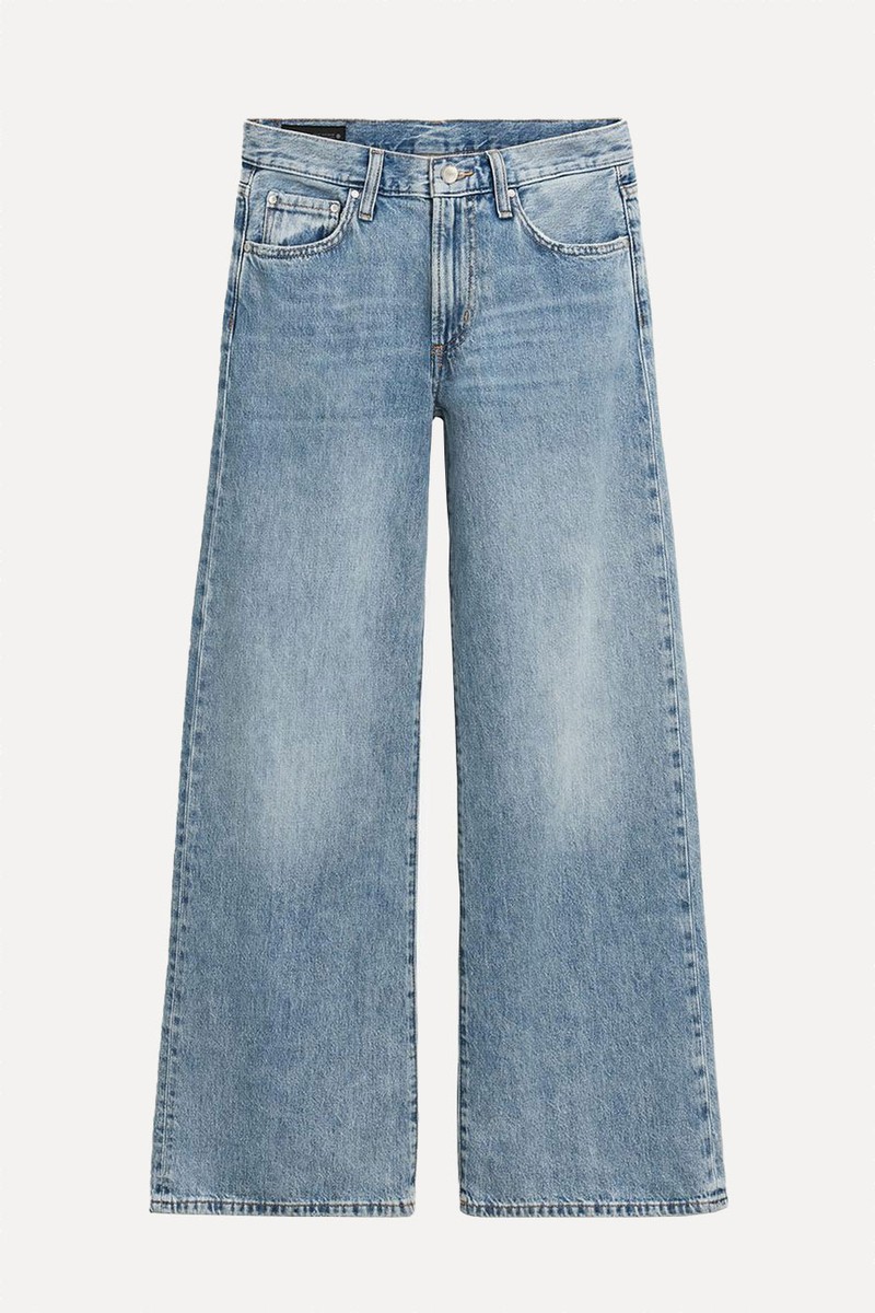 Wide-Leg Low-Rise Jeans