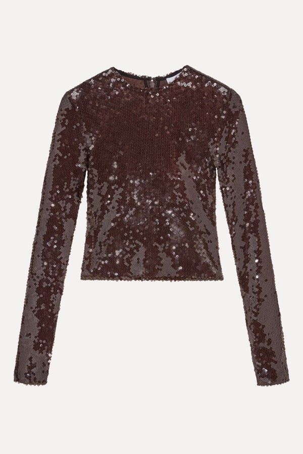 Tanith Sequin-Embellished Top from 16Arlington