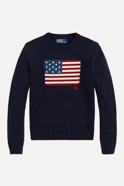 Flag Cotton Crewneck Jumper from Polo Ralph Lauren