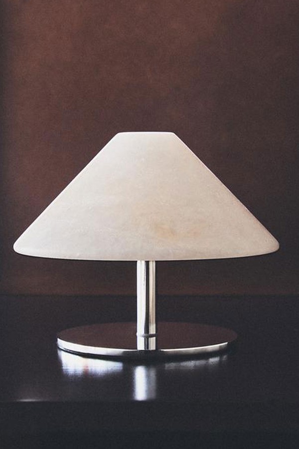 Wireless Alabaster Table Lamp