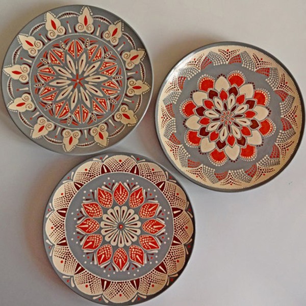 Set of Majolica Decorative Plates from Etsy