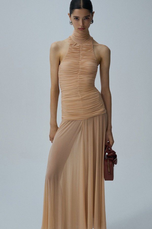 Ruched High Neck Midi Dress from Magda Butrym