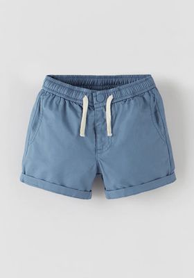 Plain Twill Bermuda Shorts from Zara