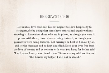 Hebrews 13:1-16