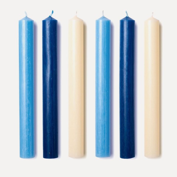 Les Bleus Dinner Candles from Issy Granger