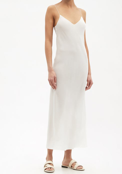 Thin Strap Silk Crepe-de-Chine Slip Dress from Raey