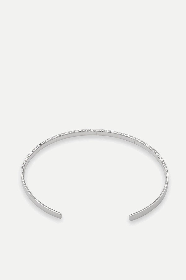 886 Fine Poem Cuff In Sterling Silver