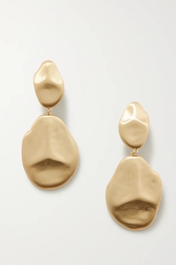 Dunia Gold-Tone Clip Earrings   from Cult Gaia 