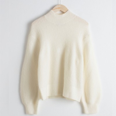 Wool Blend Cable Knit Sweater from & Other Stories