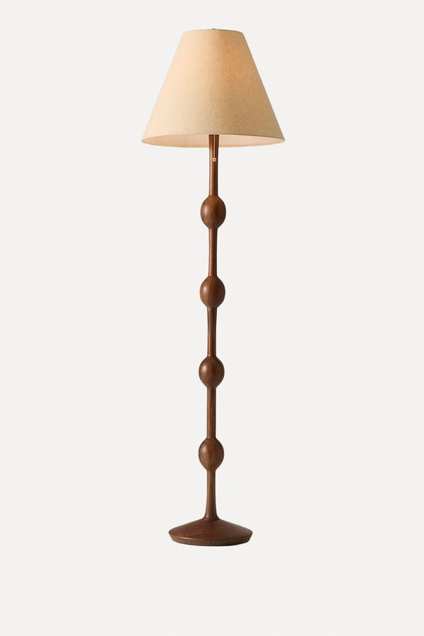 Pierce & Ward Ribbed Wood Floor Lamp from West Elm