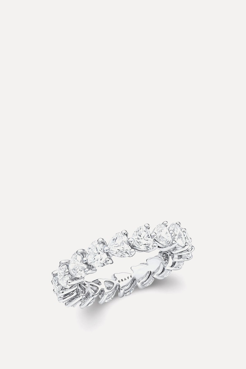 Heart Shape Diamond Wedding Band