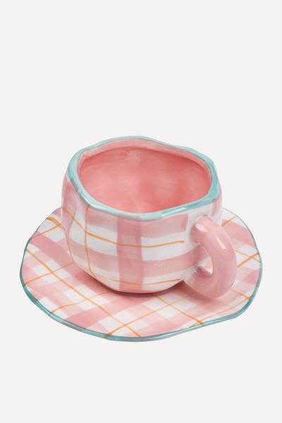 Cute Coffee Mug with Saucer from Noviko