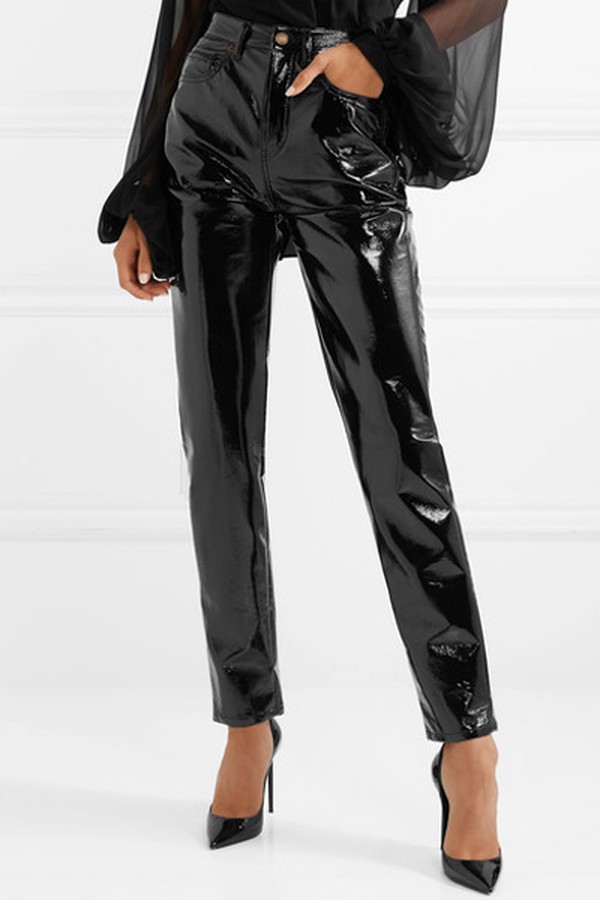 Vinyl Slim Leg Pants from Saint Laurent